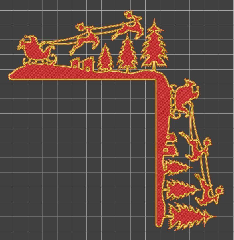 Christmas door corners vol 4 - Multipack of 10 models 3D print model_15