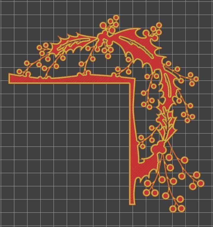 Christmas door corners vol 4 - Multipack of 10 models 3D print model_7