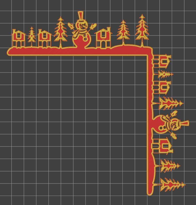 Christmas door corners vol 4 - Multipack of 10 models 3D print model_13