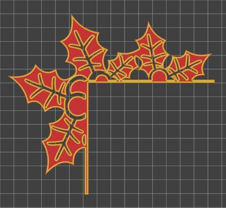 Christmas door corners vol 5 - Multipack of 8 models 3D print model_7
