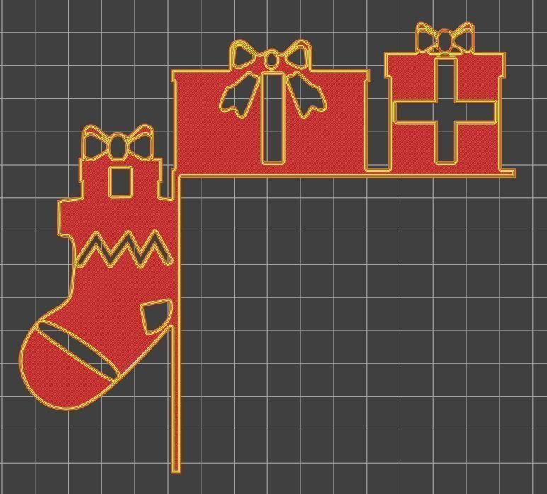 Christmas door corners vol 5 - Multipack of 8 models 3D print model_9