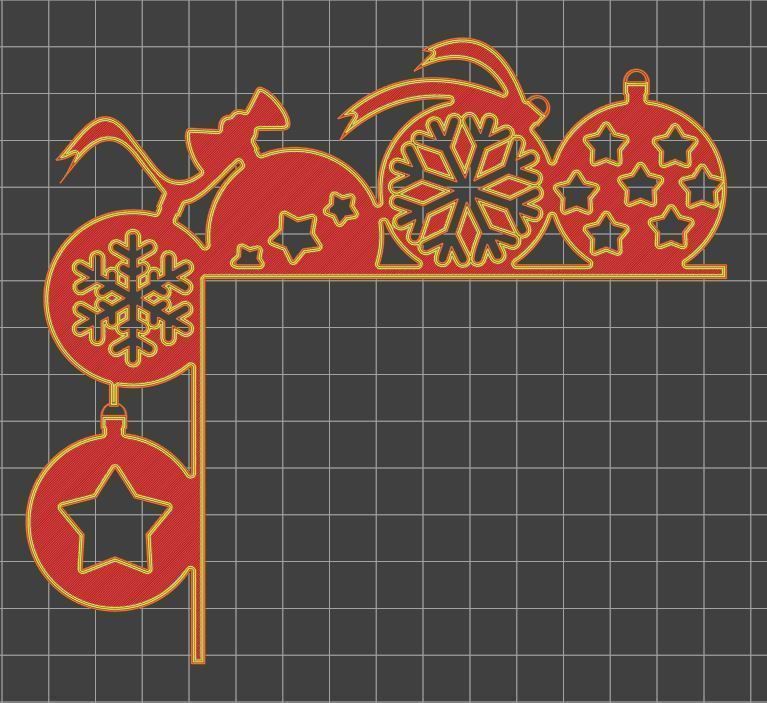Christmas door corners vol 5 - Multipack of 8 models 3D print model_5