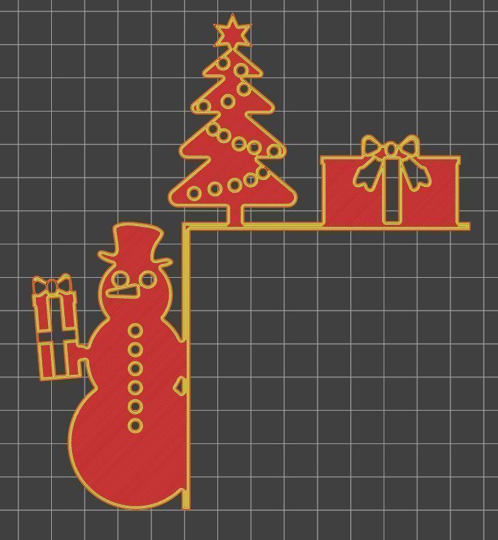 Christmas door corners vol 5 - Multipack of 8 models 3D print model_15