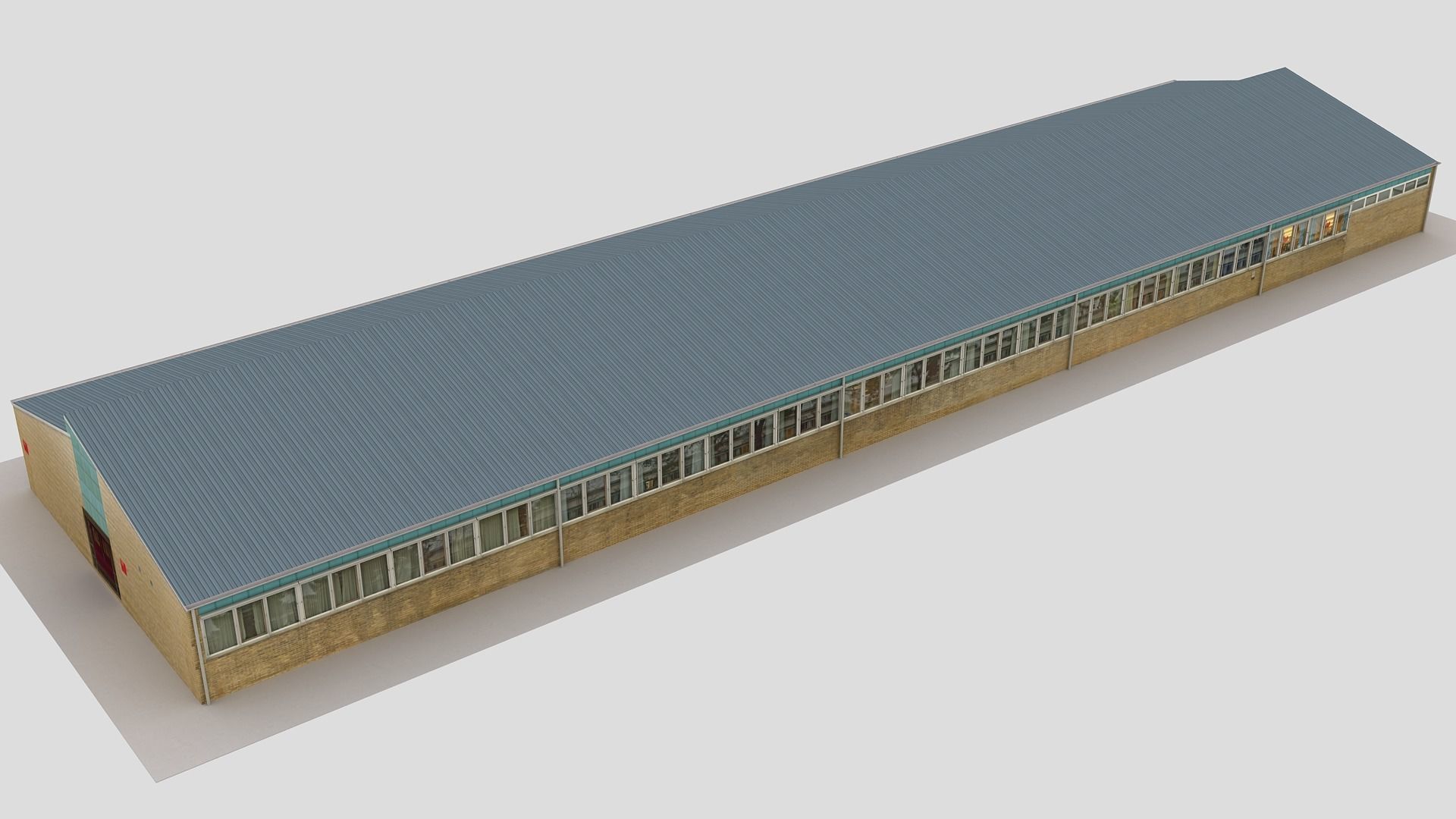 Realistic European City Block Building 3d model 01 3D model_1