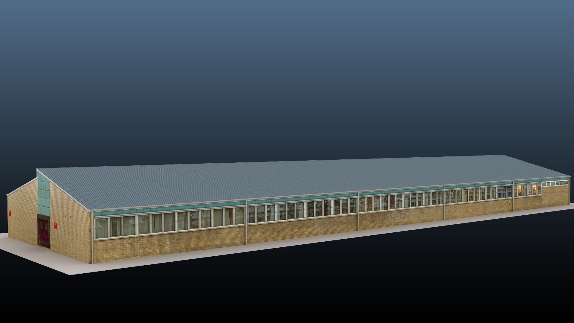 Realistic European City Block Building 3d model 01 3D model_11