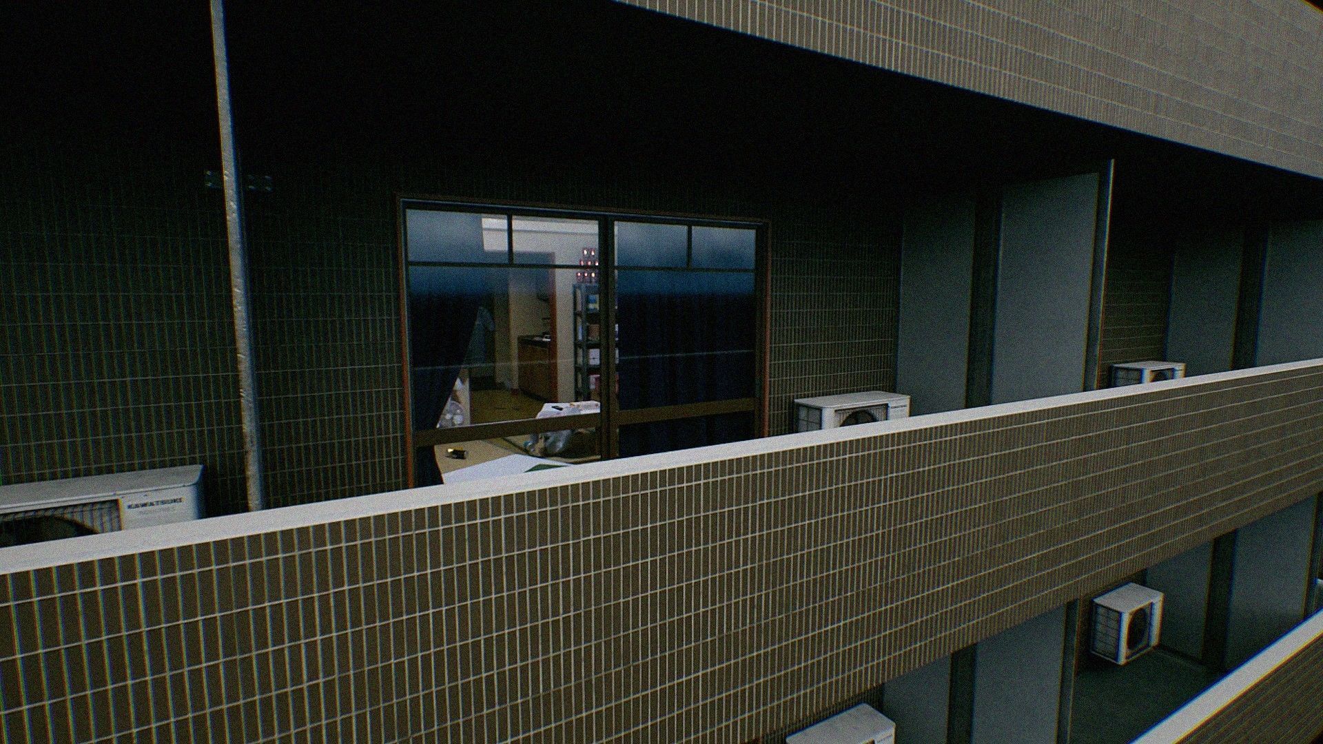 Japanese NEETs Apartment Low-poly 3D model_12