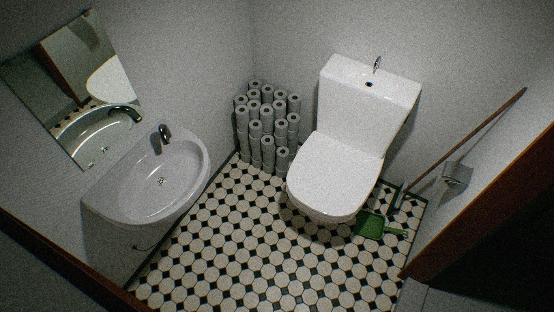 Japanese NEETs Apartment Low-poly 3D model_9