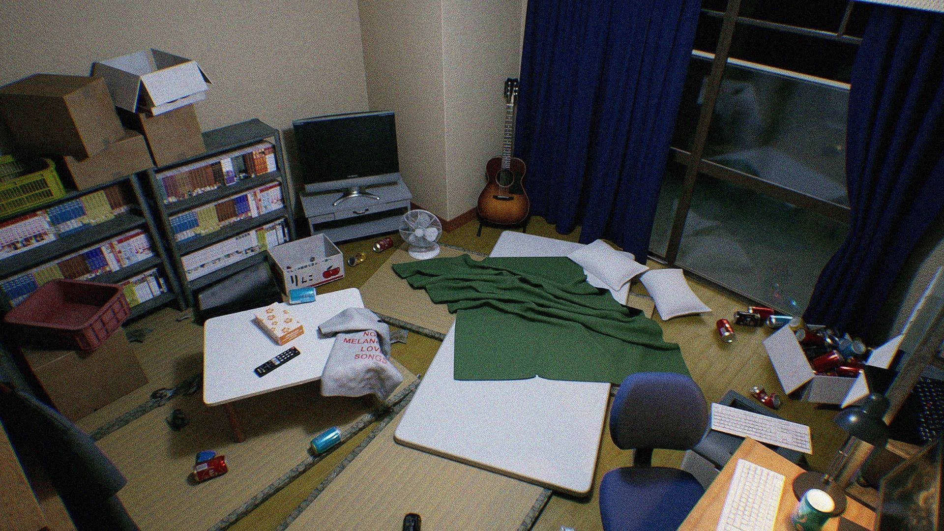 Japanese NEETs Apartment Low-poly 3D model_2