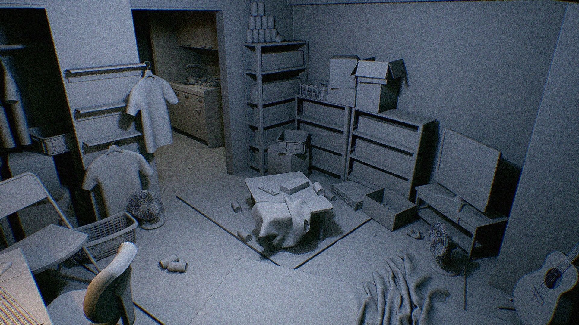 Japanese NEETs Apartment Low-poly 3D model_17