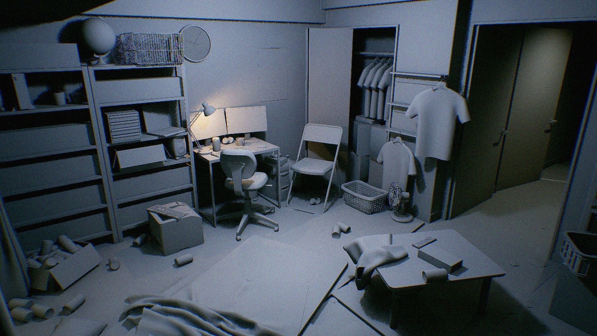 Japanese NEETs Apartment Low-poly 3D model_16