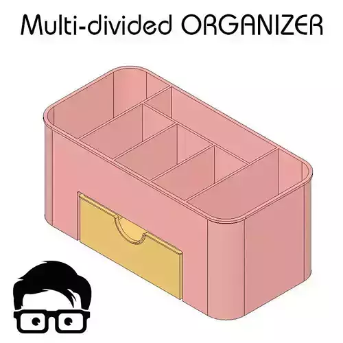 MULTI-DIVIDED MANICURE TOOLS COTTON PIECE STORAGE DESKTOP 3D print model