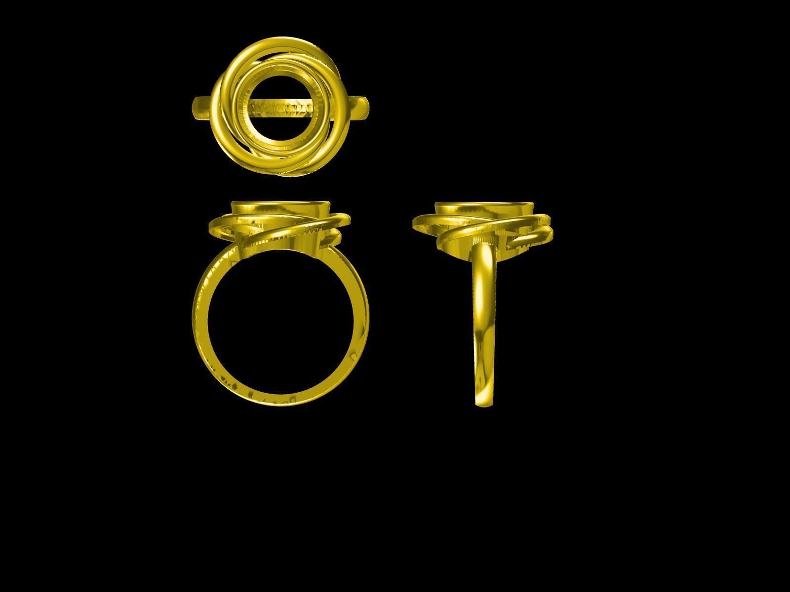 25 DESIGNER COCKTAIL RINGS 3D print model pt-2 3D print model_15