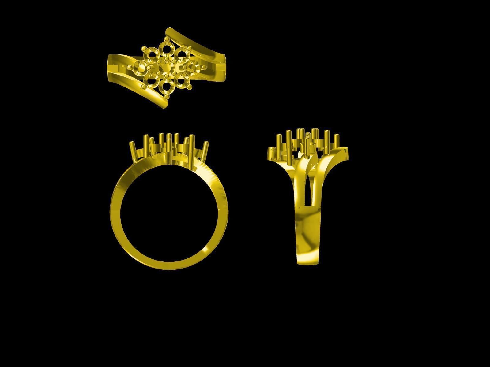 25 DESIGNER COCKTAIL RINGS 3D print model pt-2 3D print model_2