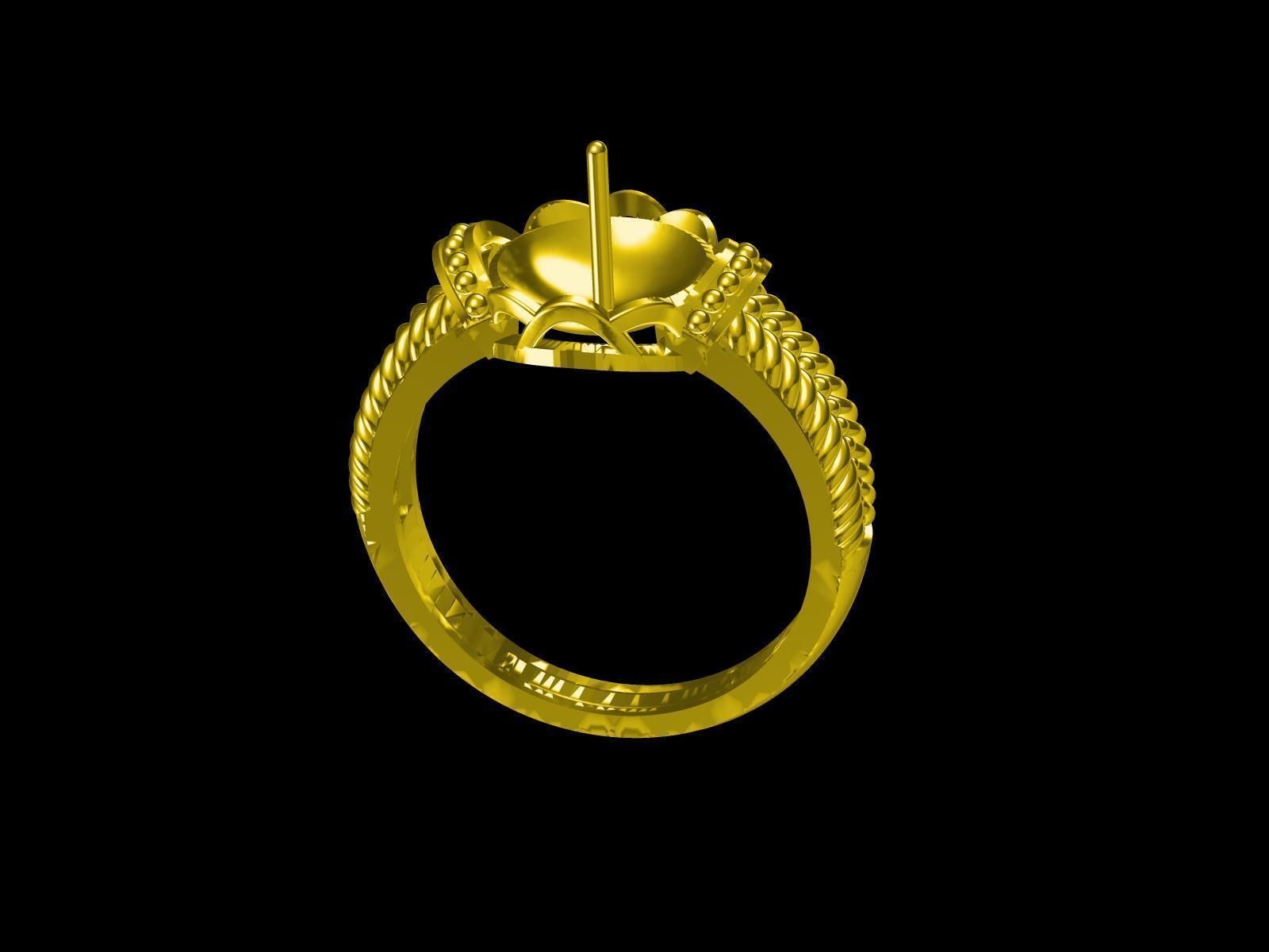 25 DESIGNER COCKTAIL RINGS 3D print model pt-2 3D print model_14