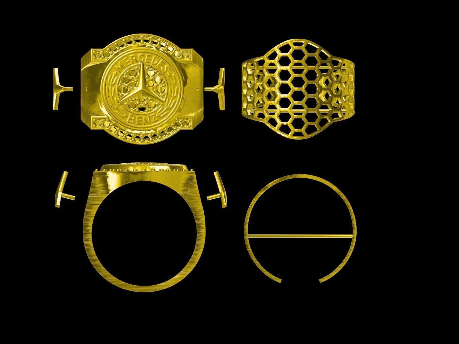 25 DESIGNER COCKTAIL RINGS 3D print model pt-2 3D print model_5