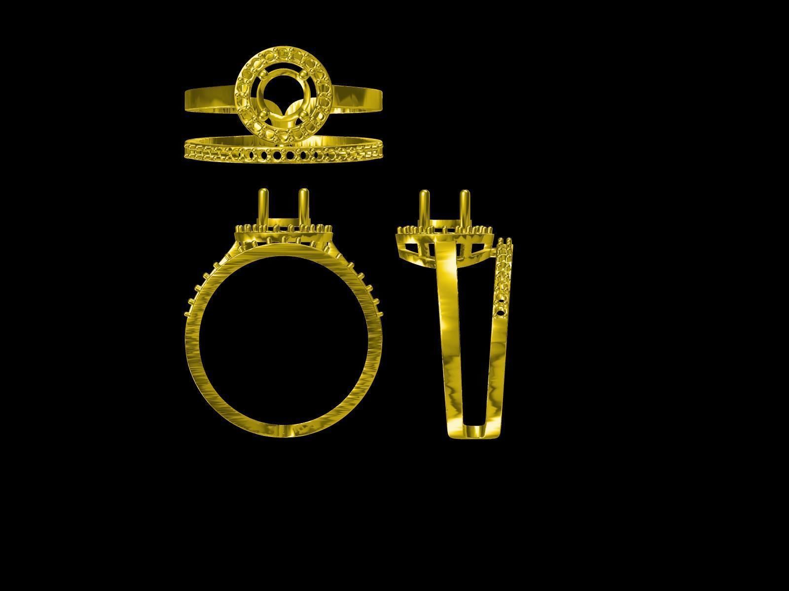 25 DESIGNER COCKTAIL RINGS 3D print model pt-2 3D print model_24