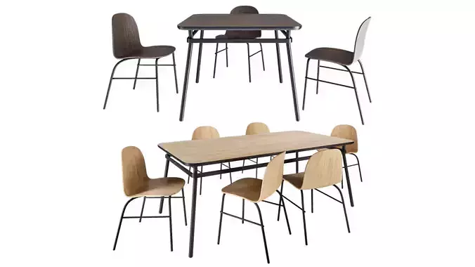 Lasso Dining Table and Terra Metal chair 