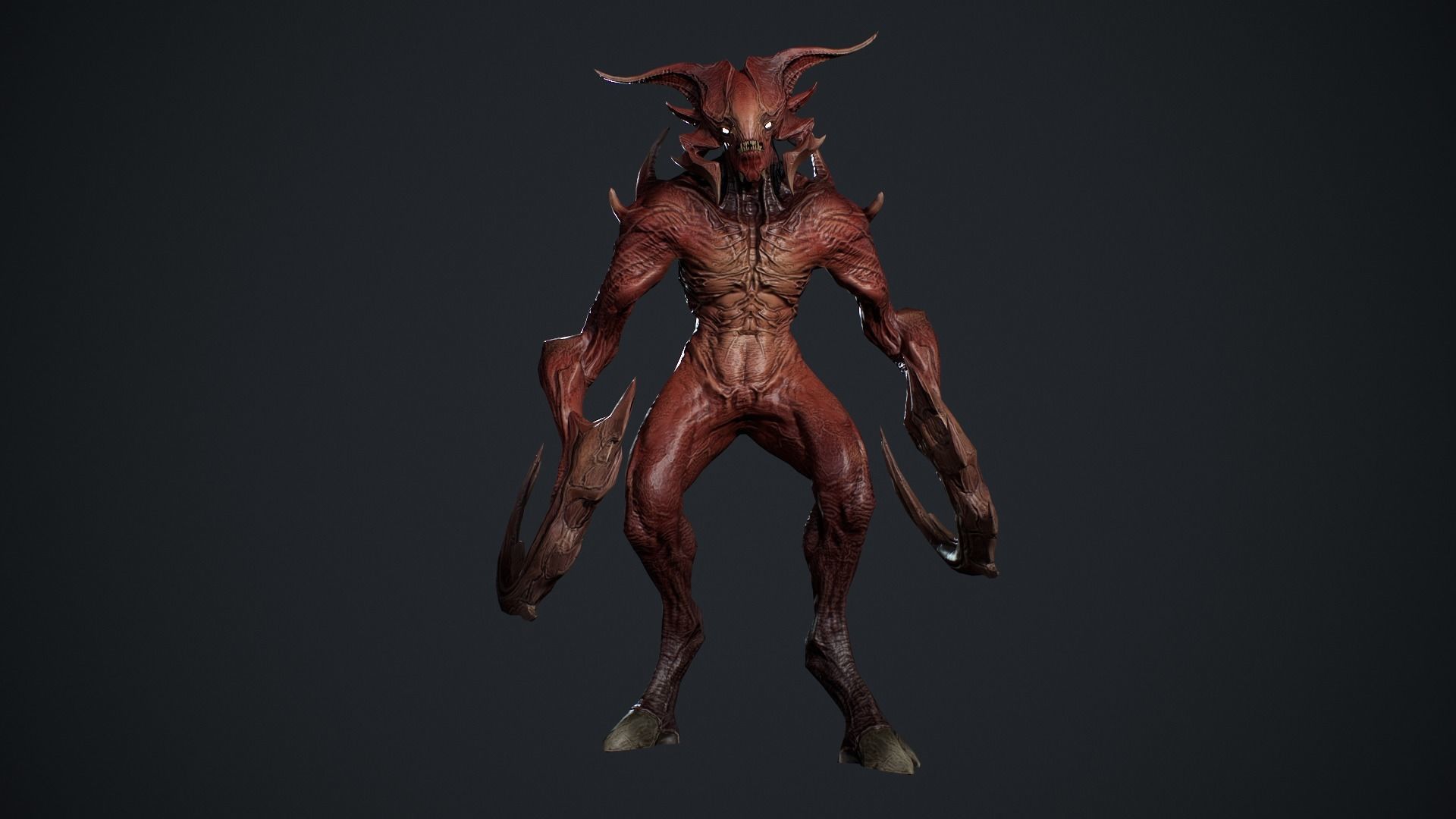 Demon Character 9 Low-poly 3D model_10