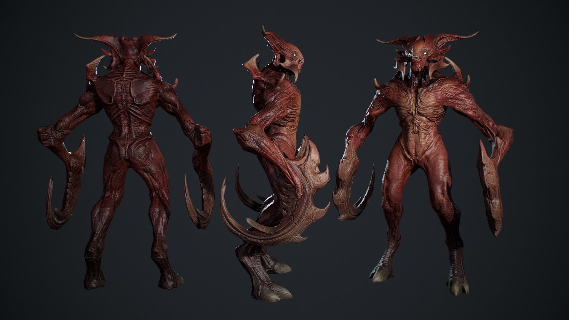 Demon Character 9 Low-poly 3D model_8