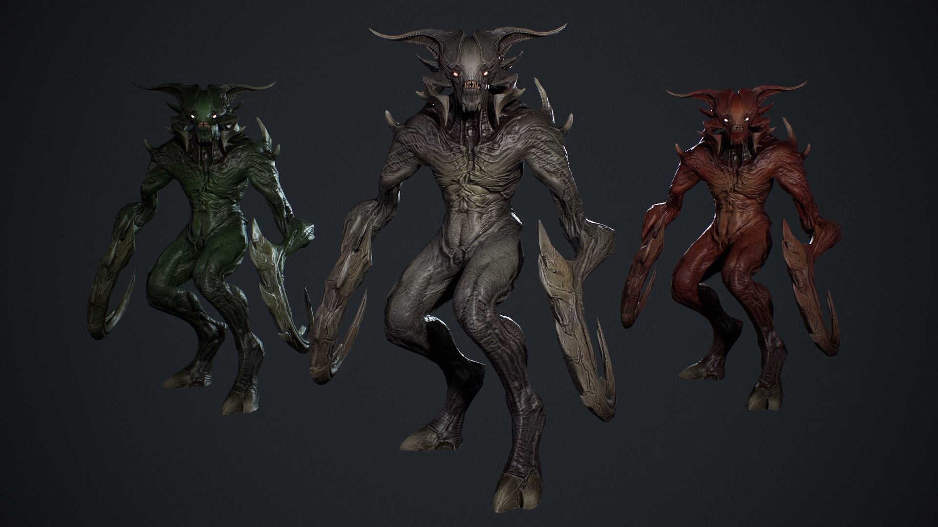 Demon Character 9 Low-poly 3D model_5