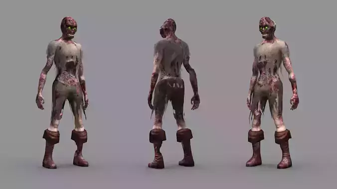 UNDEAD GAME READY ANIMATED MODEL Low-poly 3D model