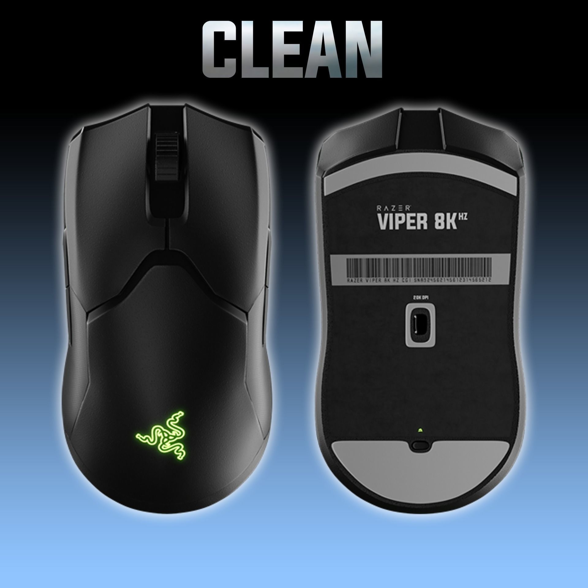 Razer viper gaming mouse 3D model_4