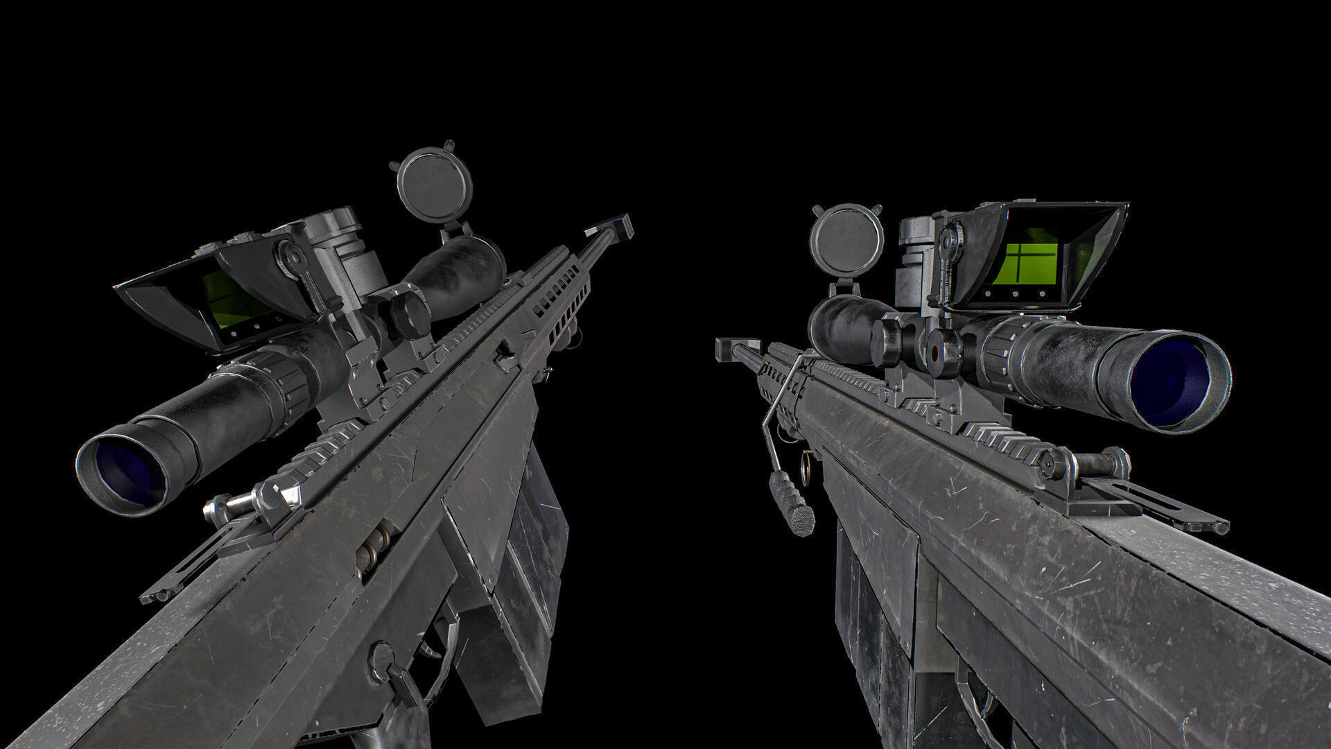 Barrett M82 Low-poly 3D model_4