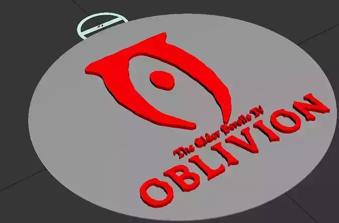 The Elder Scrolls IV Oblivion Logo Keychain 3D print model
