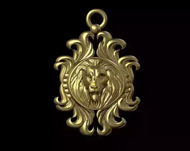 lion pendant 3D print model