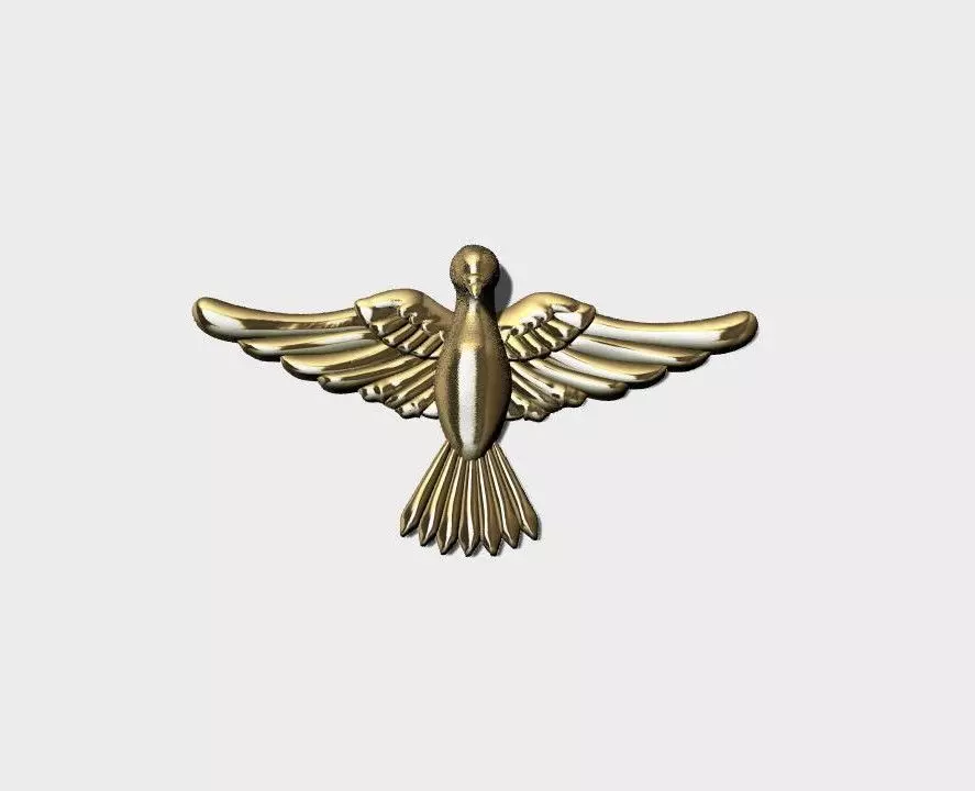 dije de paloma con placa 3D print model