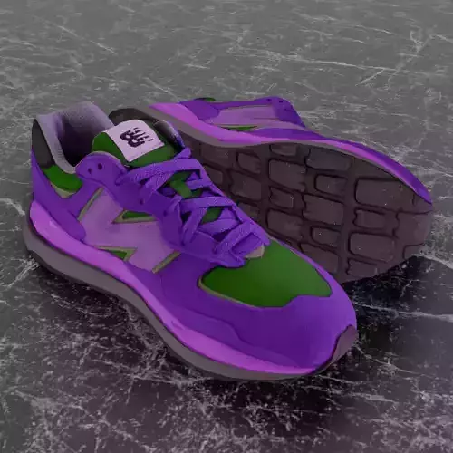 NEW BALANCE 3D SHOES - PURPLE - GREEN