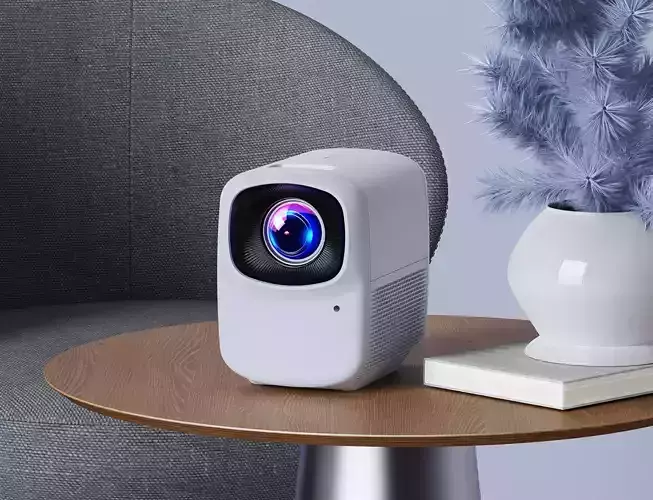 High-Quality 3D Projector Model With Background 3D model