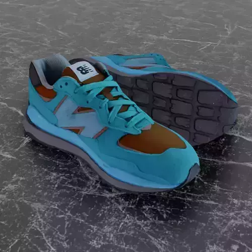 NEW BALANCE 3D SHOES - TURQUOISE - BROWN