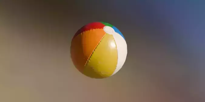 Sandy Beachball Low Poly