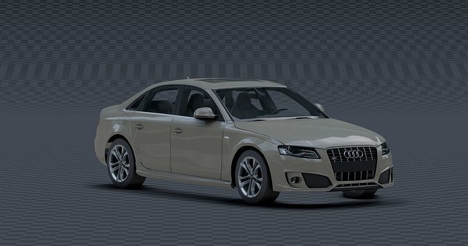 Audi - S4 Low-poly 3D model