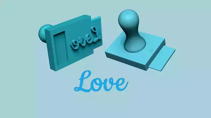 Stamp 55 - Word Love - Fondant Decoration Maker Toy