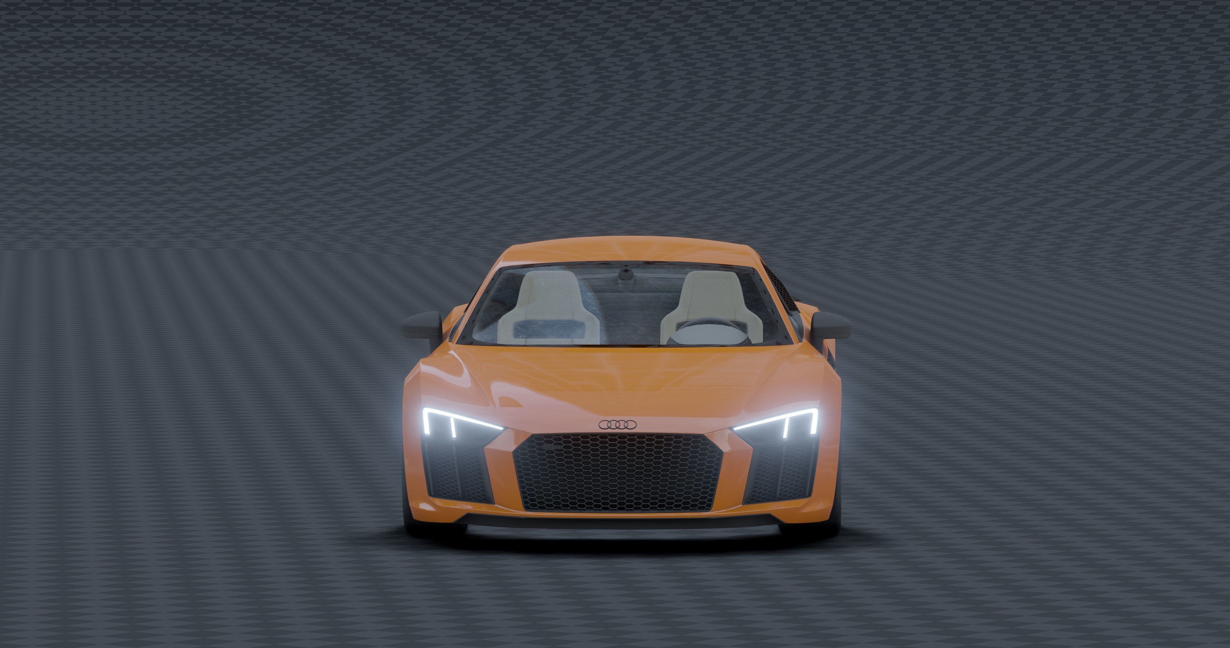 Audi R8 - v10 Low-poly 3D model_1