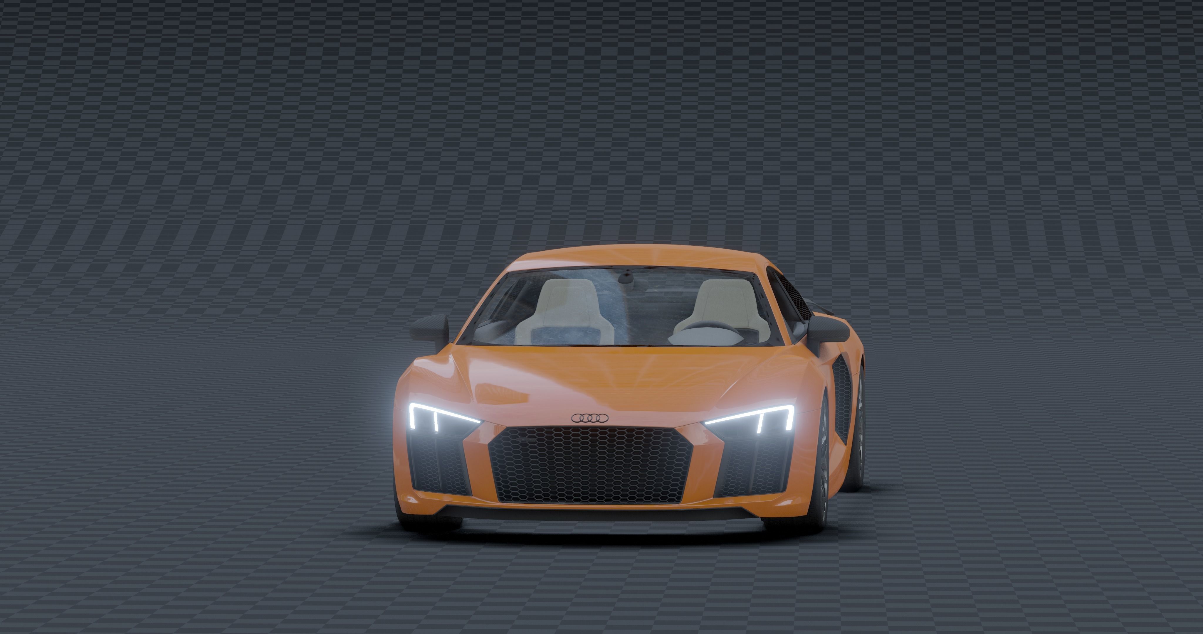 Audi R8 - v10 Low-poly 3D model_14
