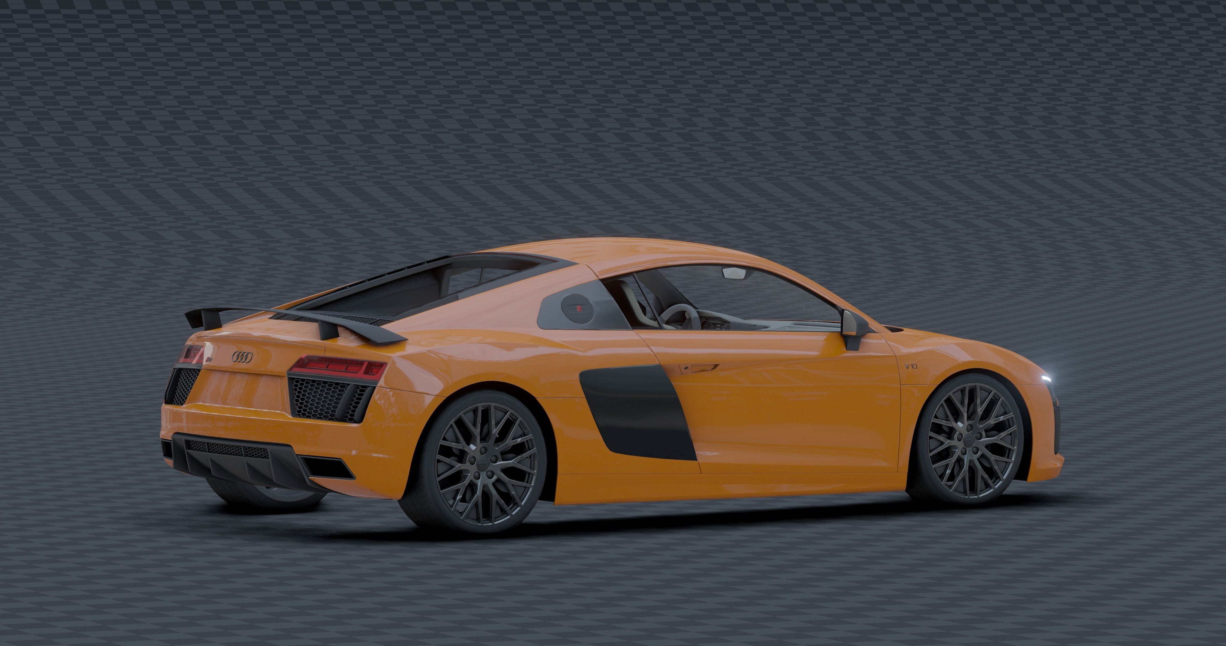 Audi R8 - v10 Low-poly 3D model_6