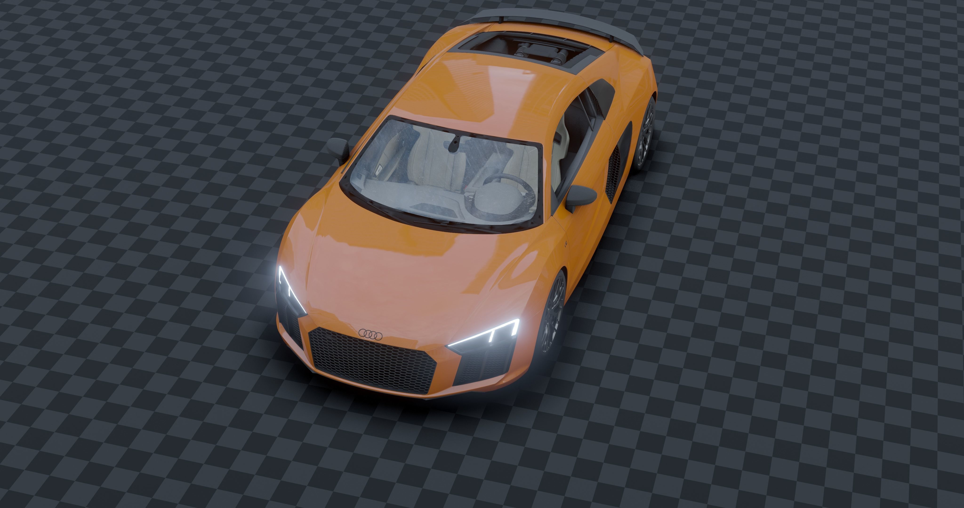 Audi R8 - v10 Low-poly 3D model_19