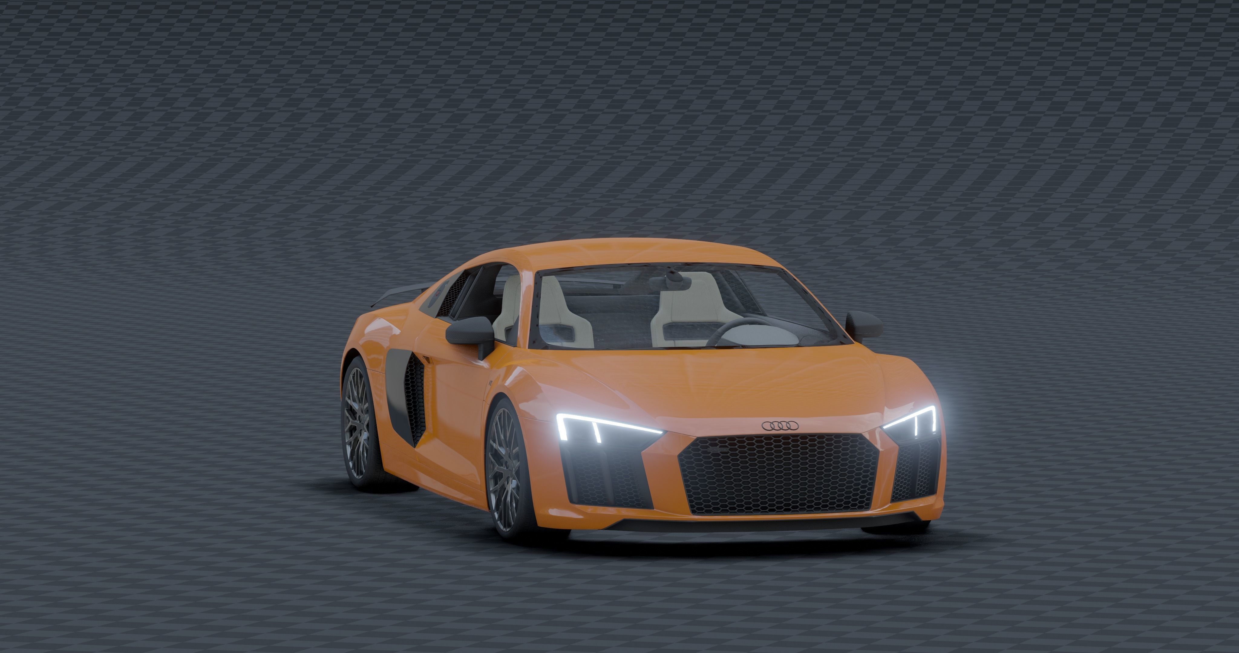 Audi R8 - v10 Low-poly 3D model_3
