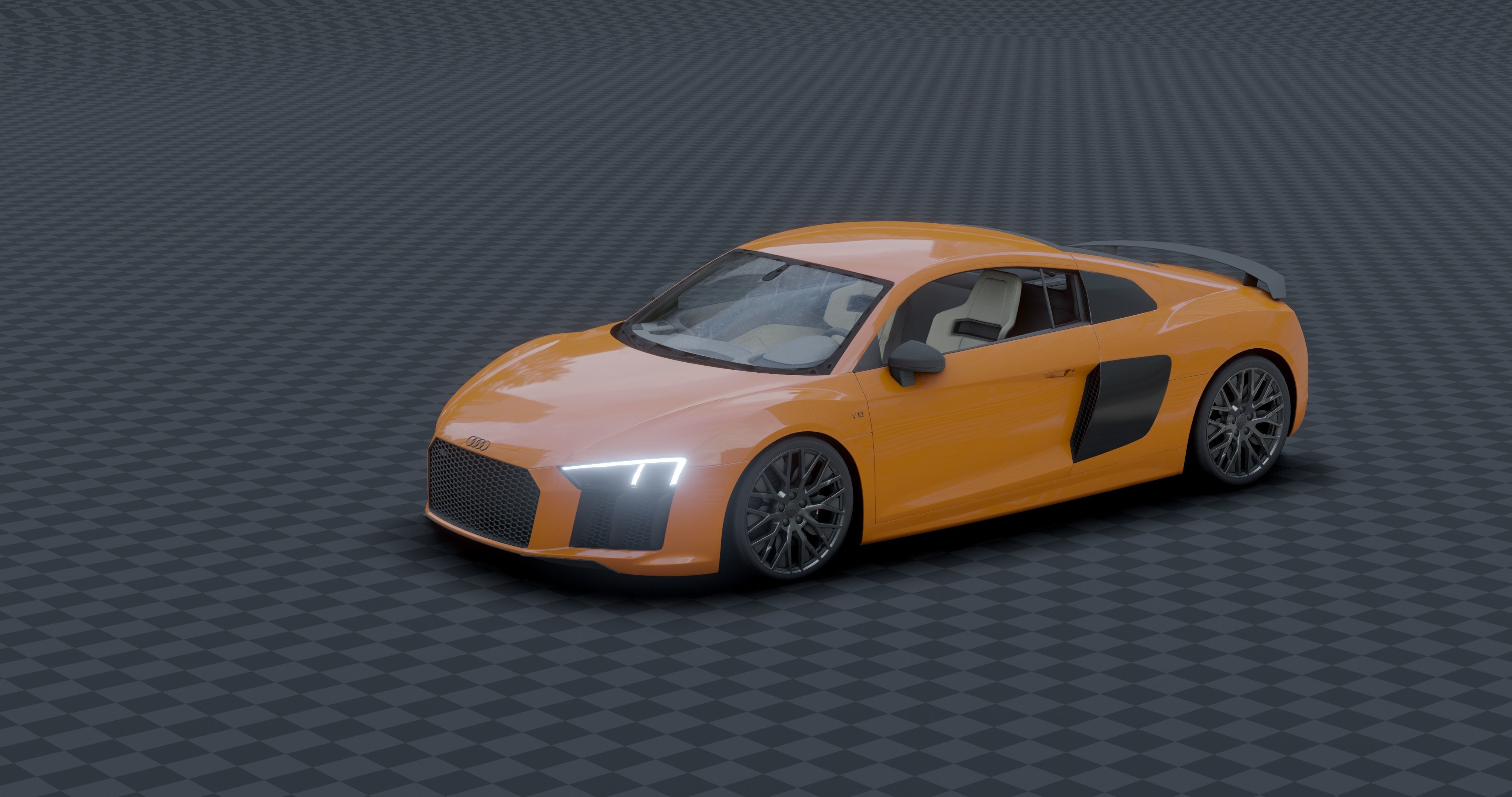Audi R8 - v10 Low-poly 3D model_21