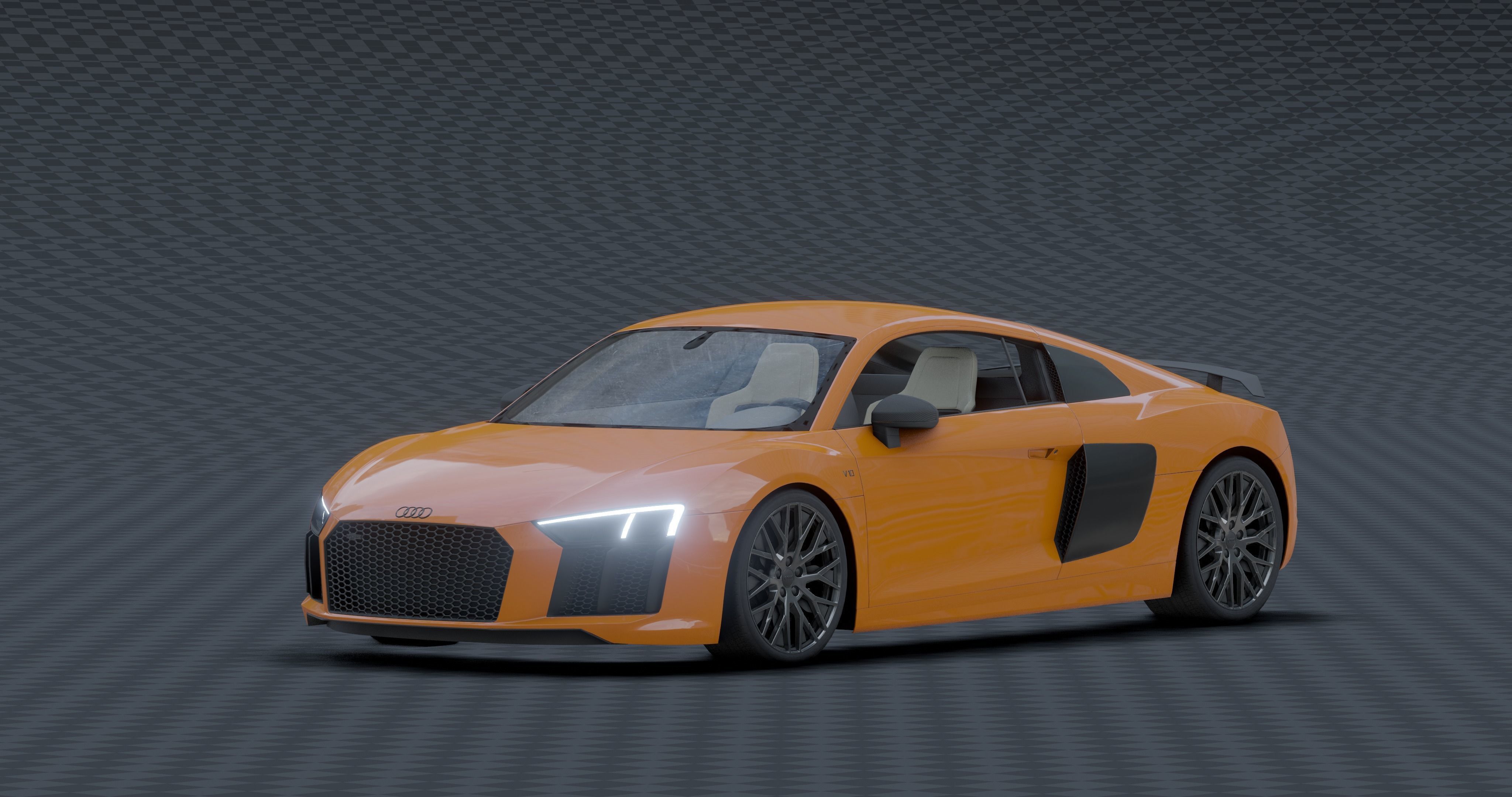 Audi R8 - v10 Low-poly 3D model_12