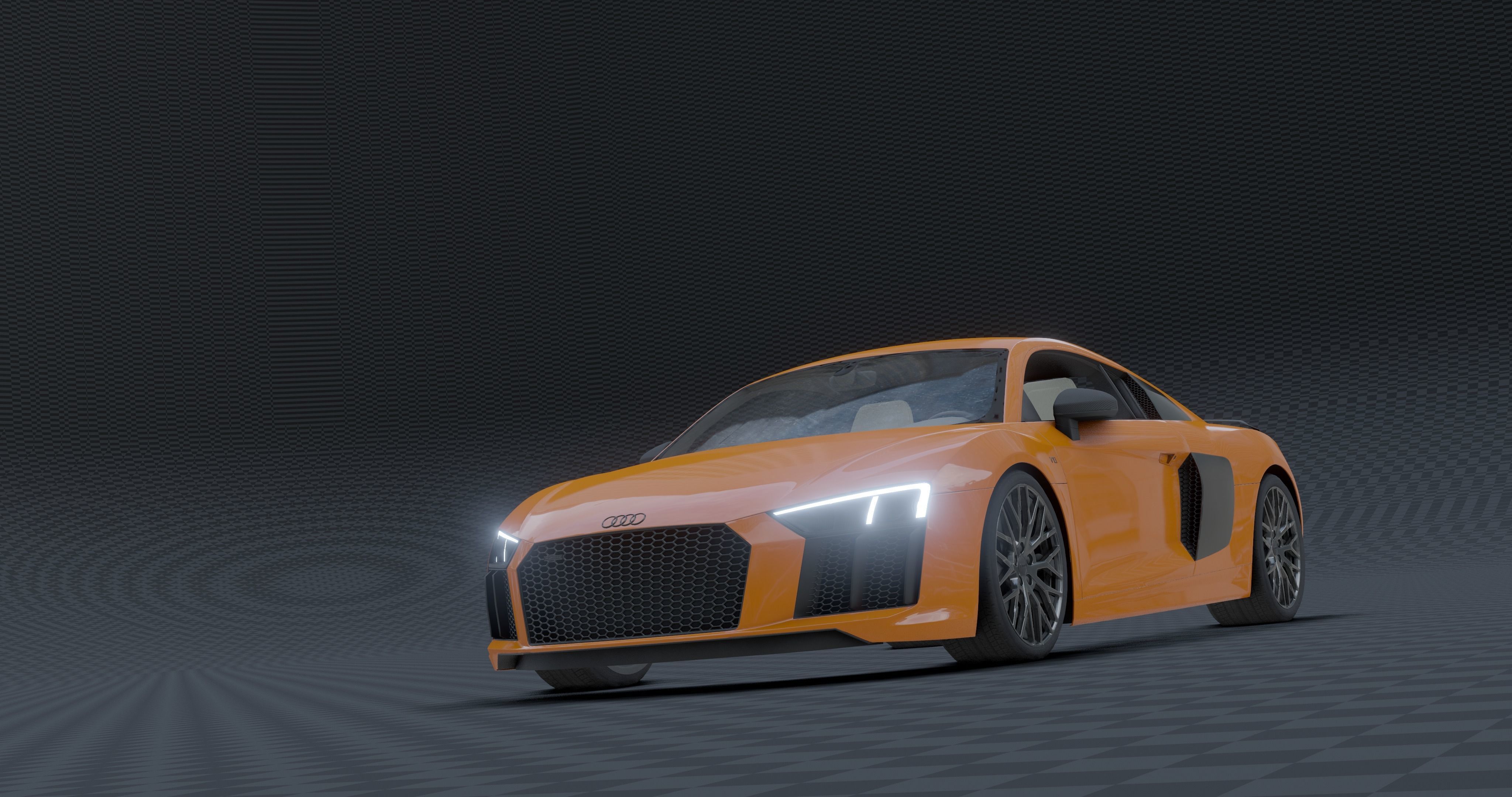 Audi R8 - v10 Low-poly 3D model_18