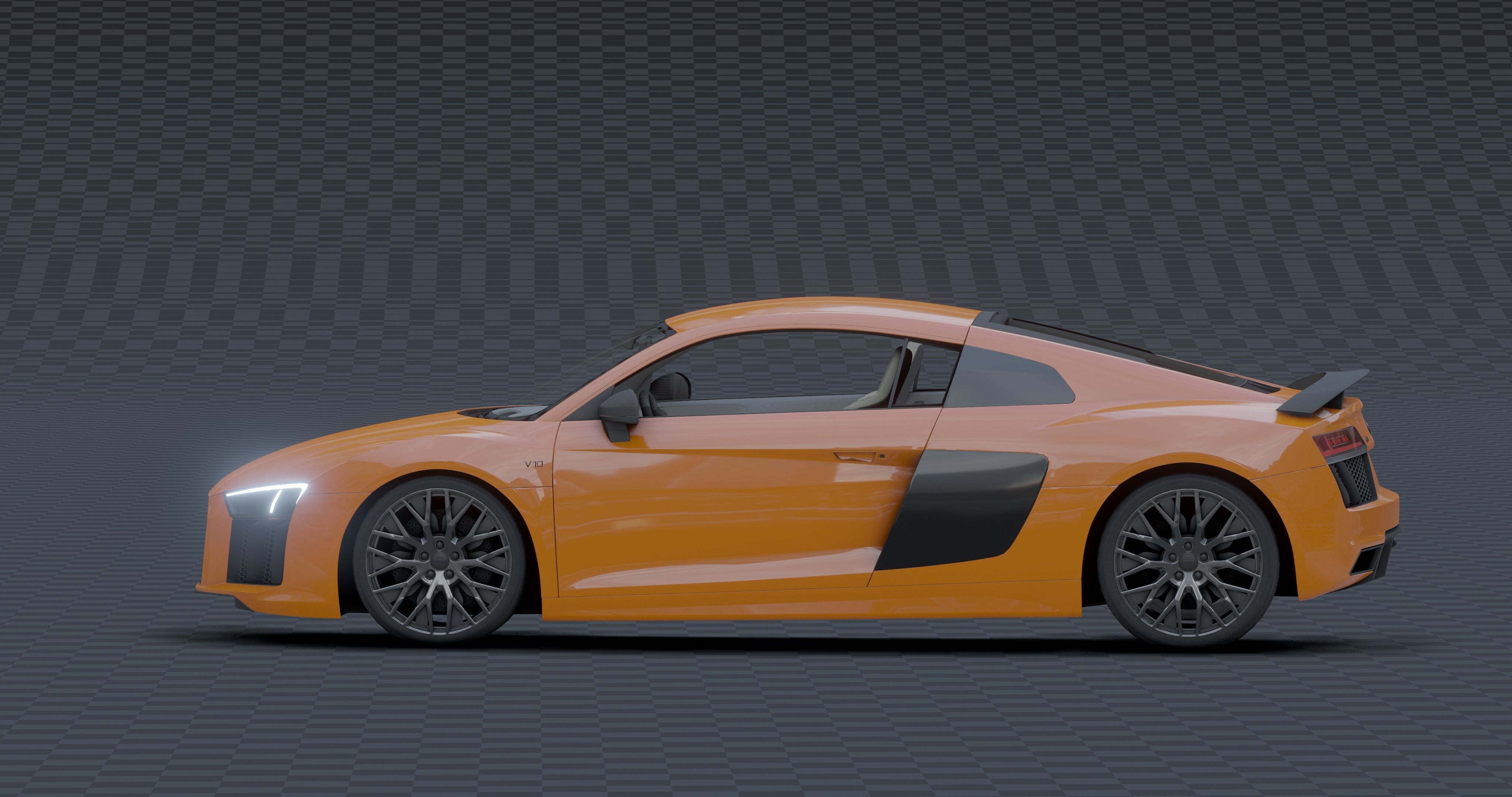 Audi R8 - v10 Low-poly 3D model_10