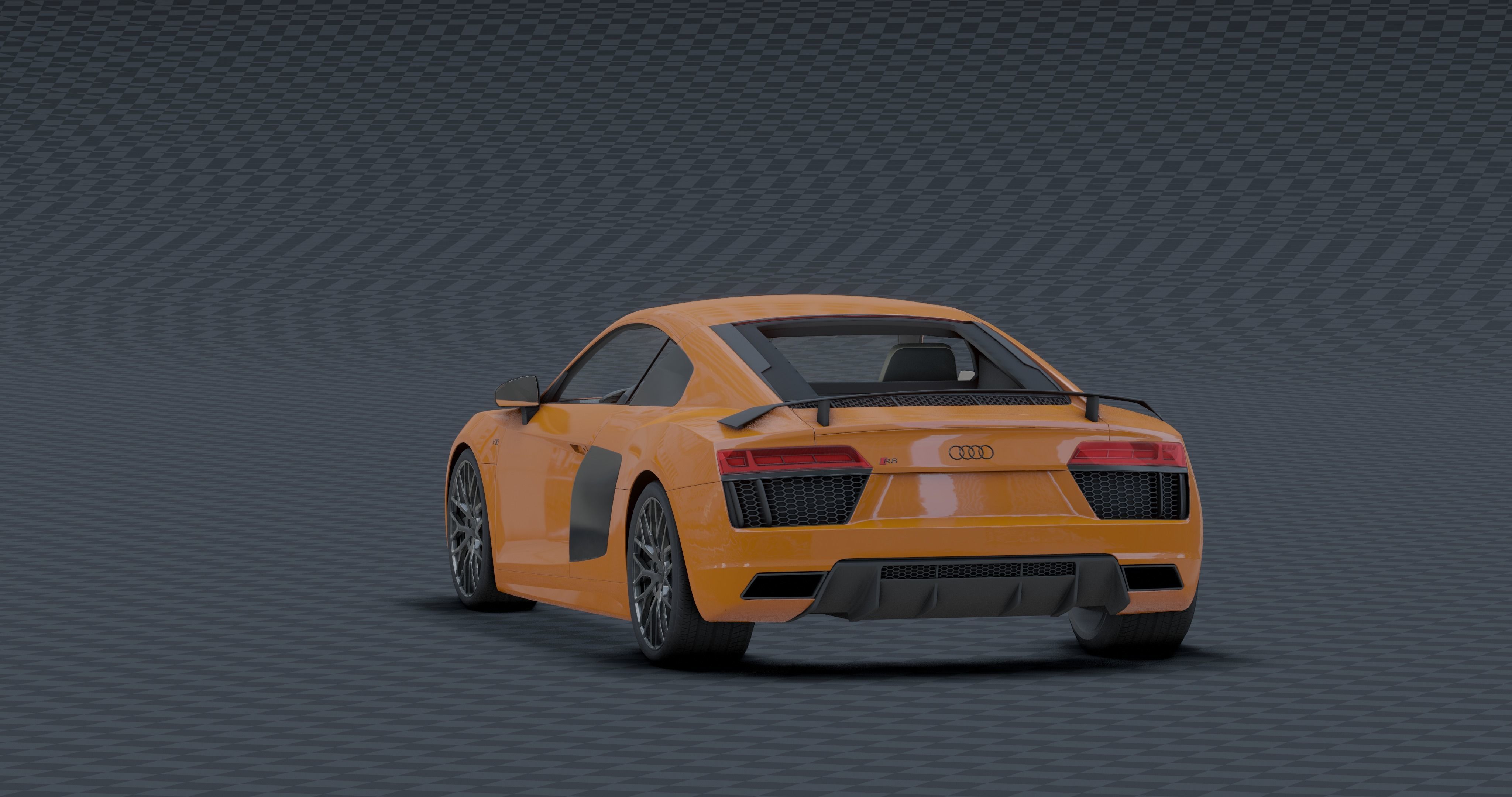 Audi R8 - v10 Low-poly 3D model_8