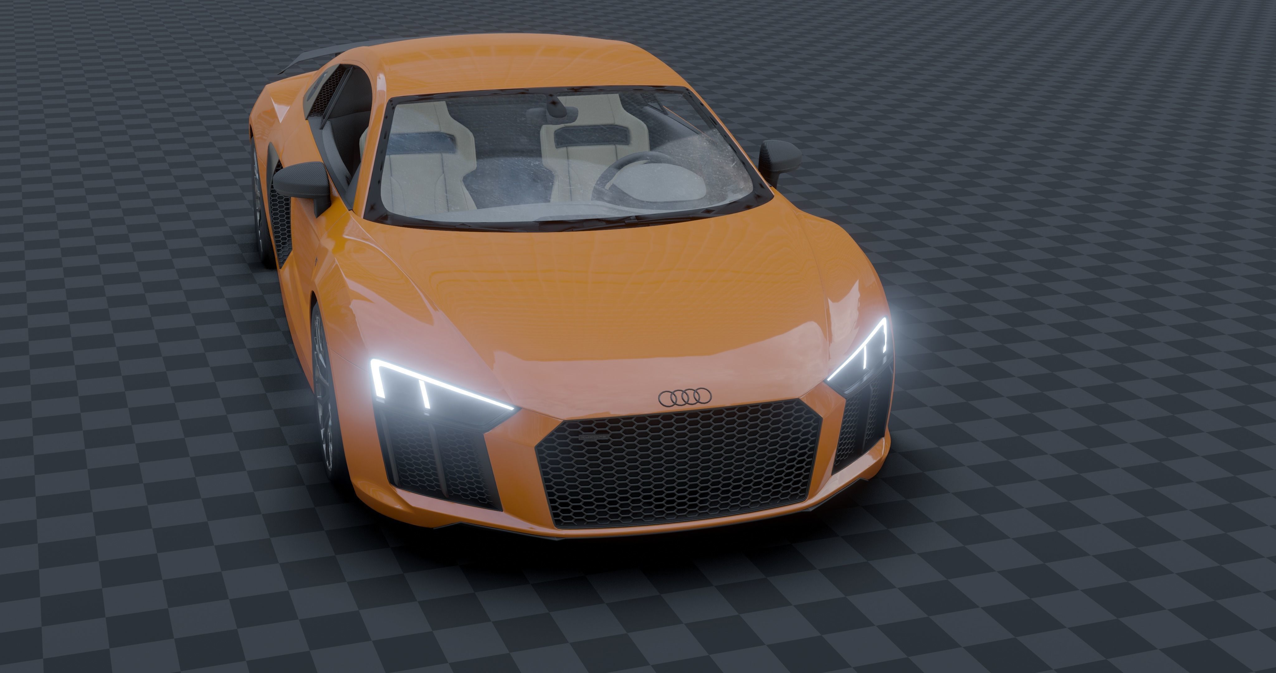 Audi R8 - v10 Low-poly 3D model_15