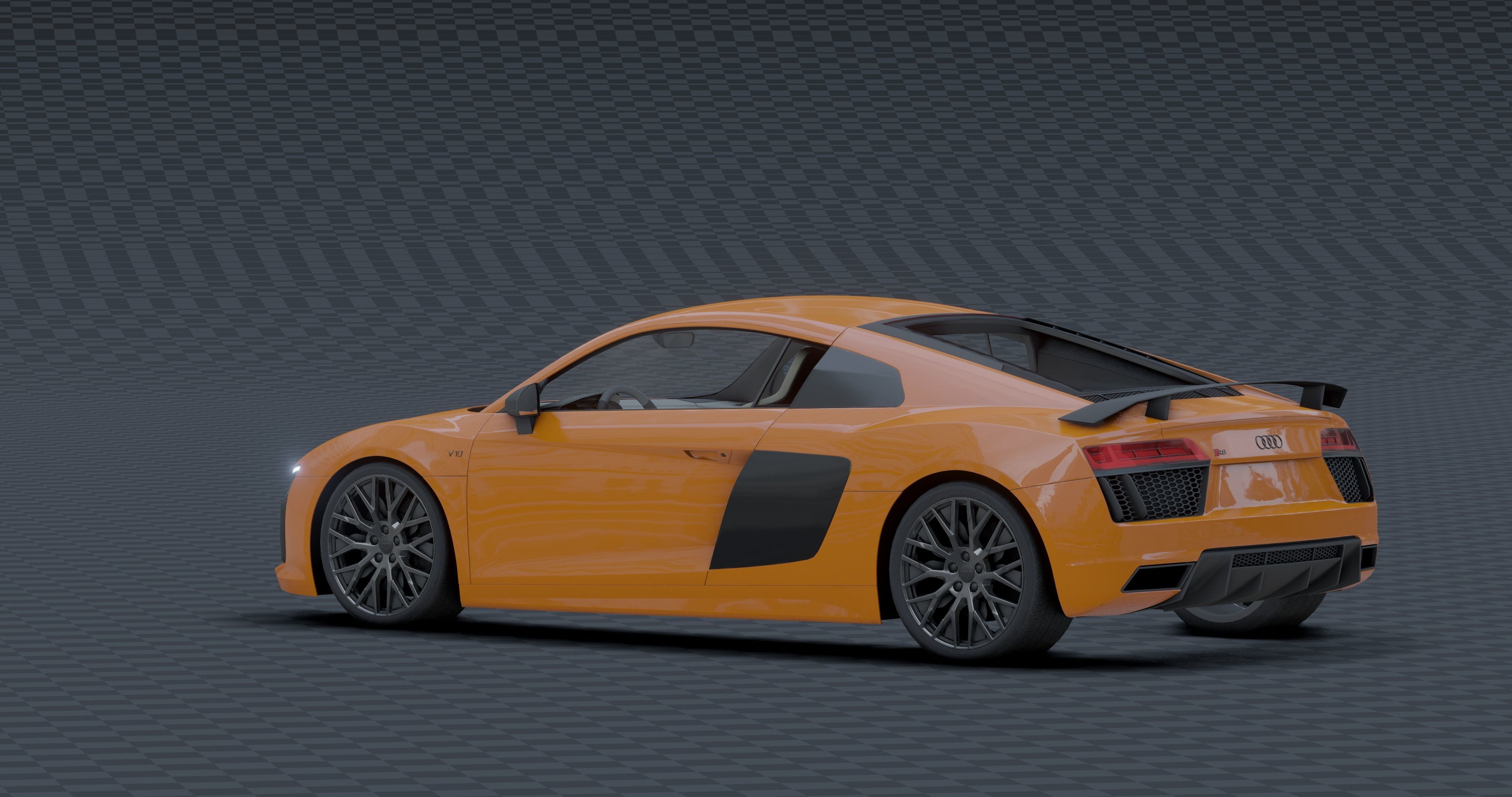 Audi R8 - v10 Low-poly 3D model_9