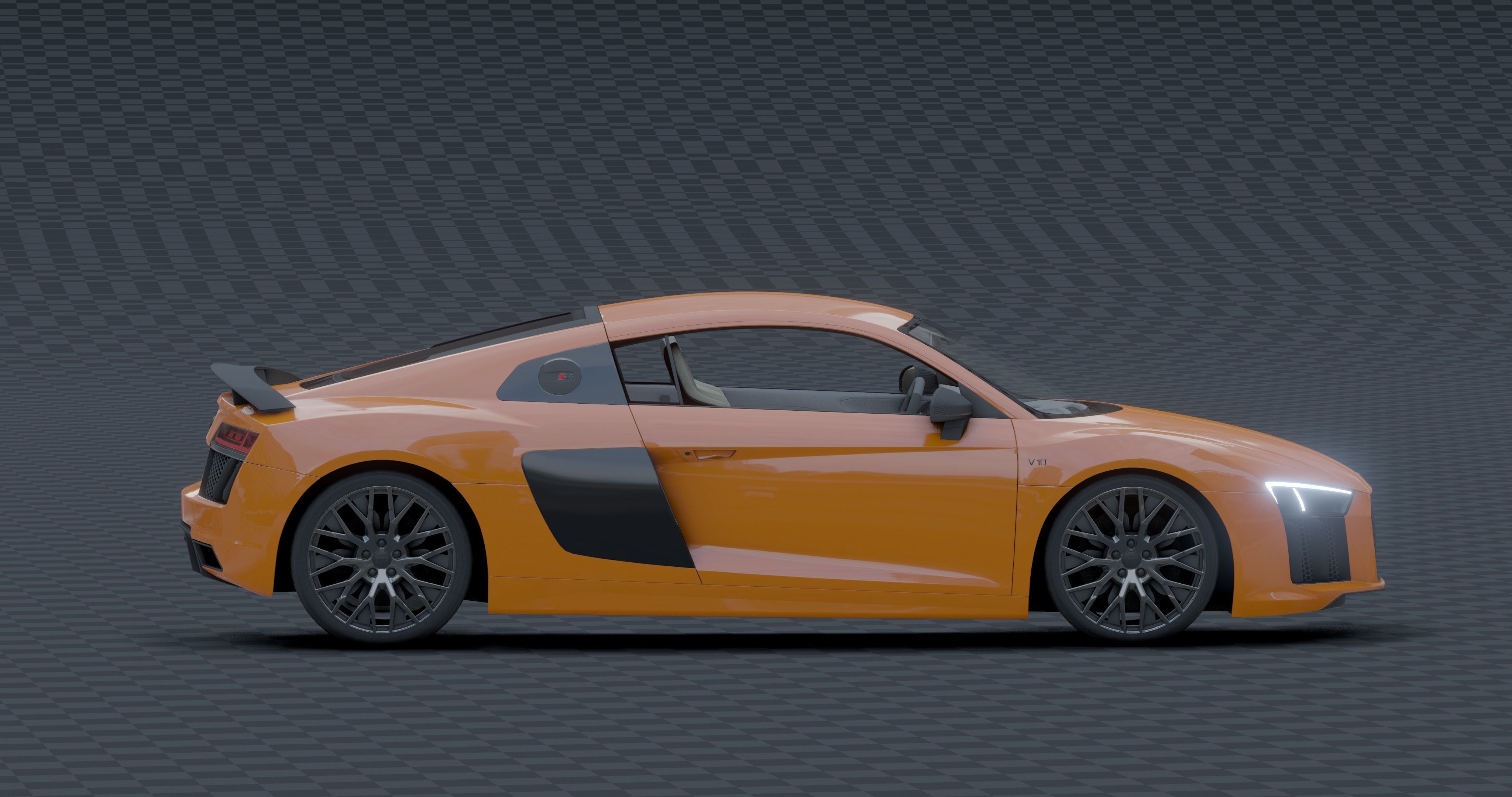 Audi R8 - v10 Low-poly 3D model_5