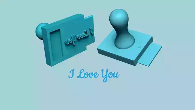 Stamp 57 - Love You - Fondant Decoration Maker Toy